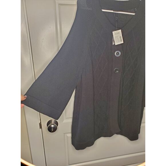NWT Lane Bryant Buttoned Knit Pattern Design Cardigan - Picture 2 of 5